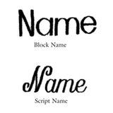 font style  Block or Script  Script is upper/lower only  block can be done in all caps