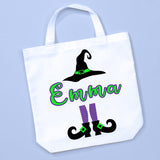 Tote bag lying flat to show personalization