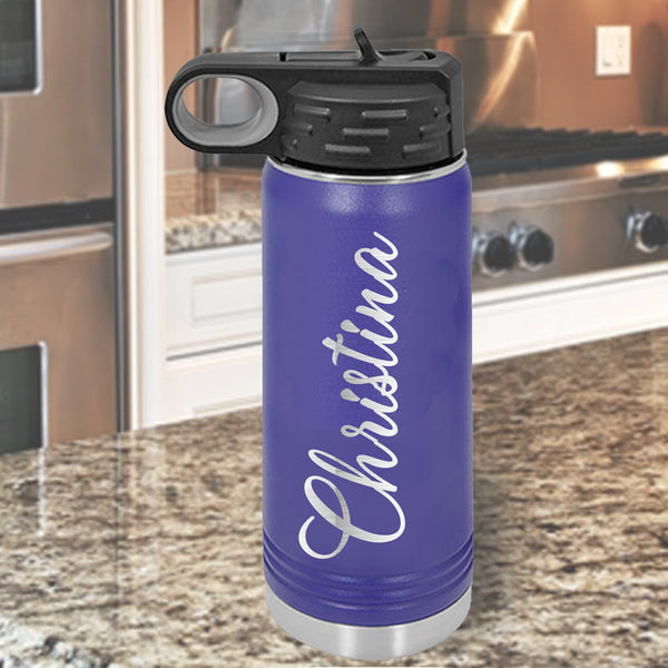 Your Name Hydration Flask Bottle Personalized 32 ounce Water Bottle