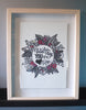 Wild Thing Mandala Print - A4 Shadow Framed