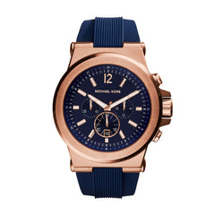 Michael Kors Dylan Blue Rose Gold Mens Watch MK8295 