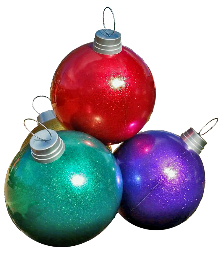 4 Ball Giant Ornament Stack | Commercial Christmas Supply - Commercial