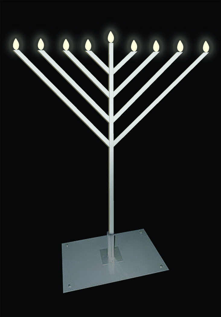 Giant Indoor/Outdoor Menorah Prop with Automatic Lighting Feature - Commercial Christmas Supply