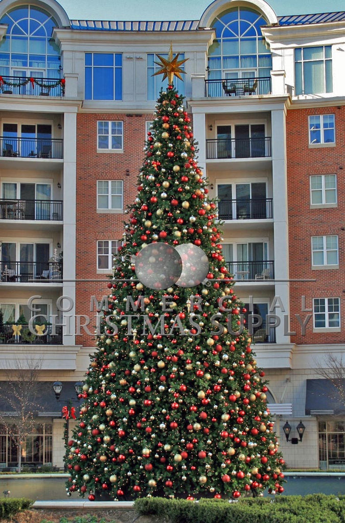 Giant Decorated Tree - Alternating Ornaments | Commercial Christmas