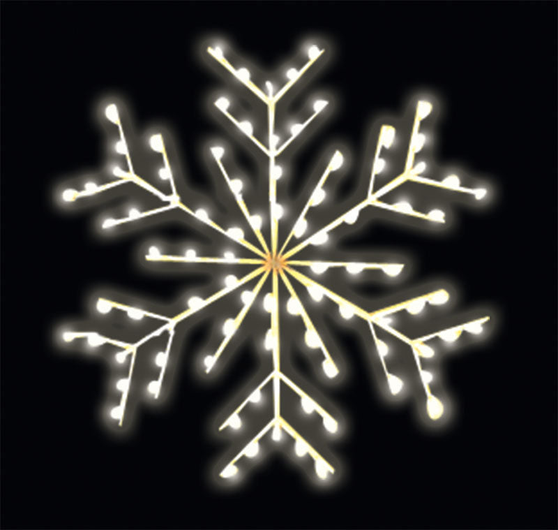 LED Deluxe Ice Snowflake Pole Mount | Commercial Christmas Supply