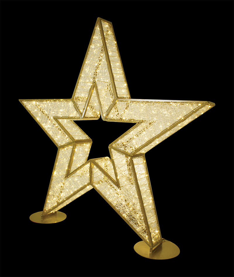 lighted star christmas decorations