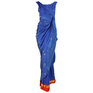 evening dress made from sari