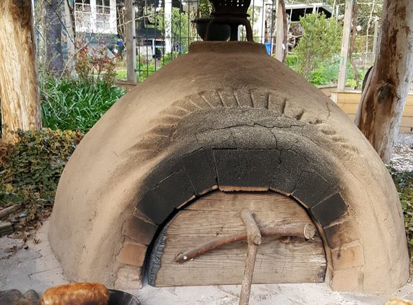The Hungry Garden's adobe wood fired oven Rustica Gift & Talavera Pottery Artisan Bread Recipe