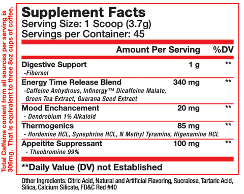 M4 Nutrition iSeries iBurn Preworkout Powder - Strawberry Lime