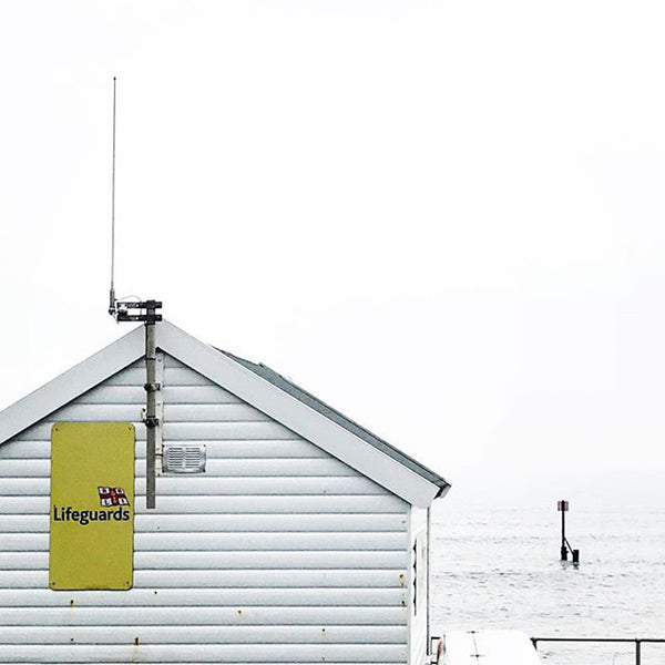 Lifeguard hut overlooking the sea
