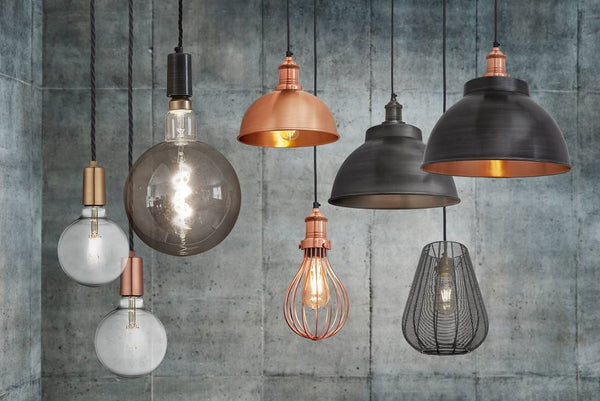 Industrial style lights and bulbs