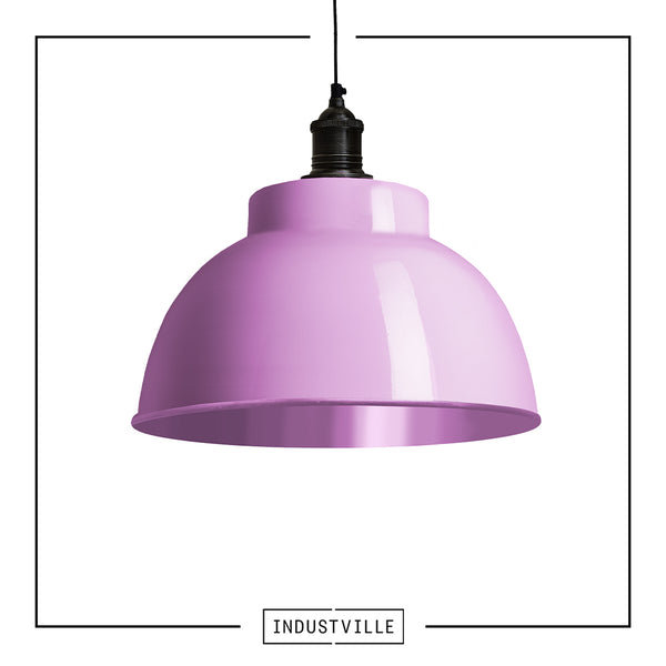Brooklyn dome pendant painted in a pink colour from Industville