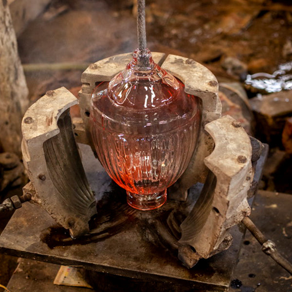 Vintage glass lighting being created