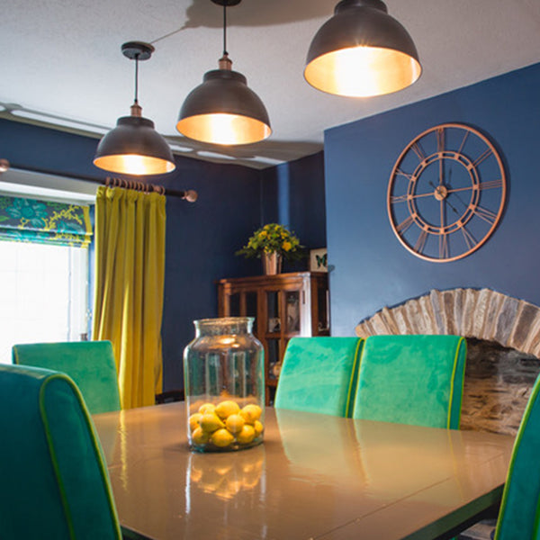 Living room with vintage lights