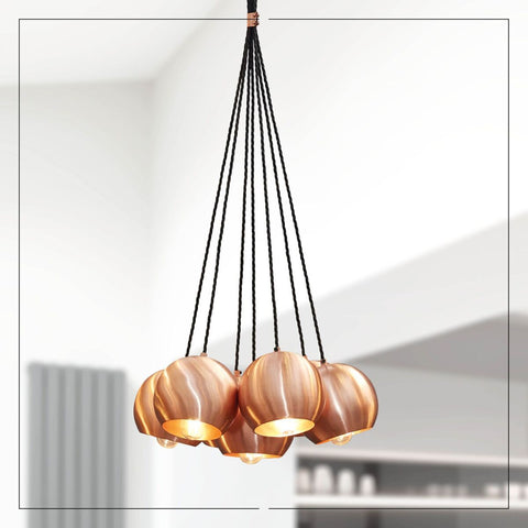 An example of our copper pendant lights