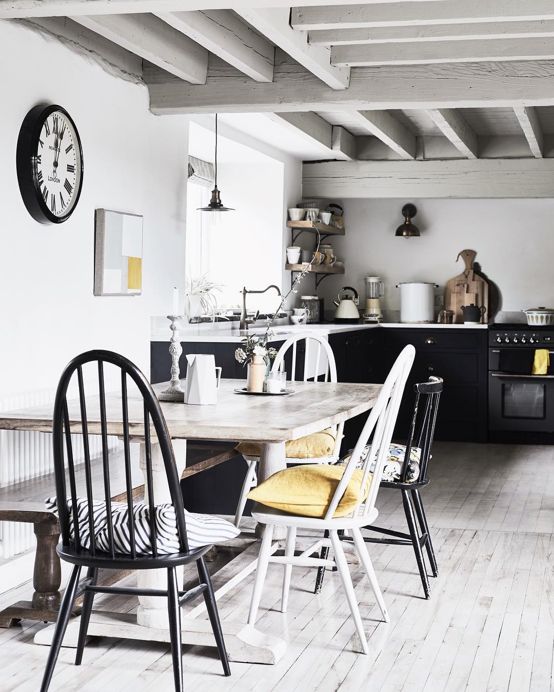 Shabby chic, coastal inspired kitchen interior
