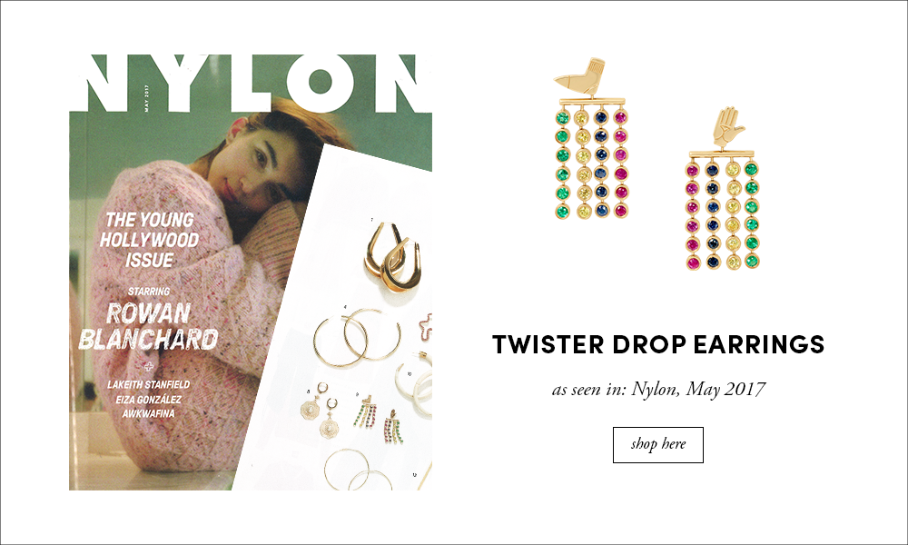 Nylon: Twister Drop Earrings