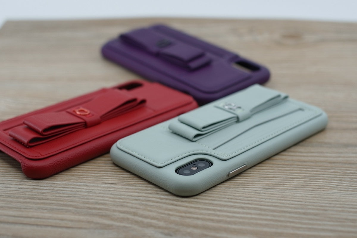 Gorgeous Ribbon Case_iPhone X Italian Leather Case