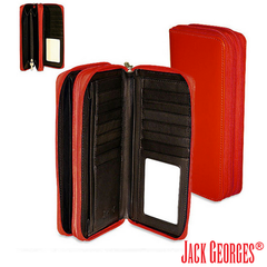 Milano Double Zippered Clutch Wallet #3714 | Jack Georges