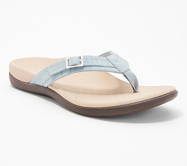 Vionic Thong Sandals with Buckle Detail 