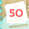 Personalised 50th birthday card