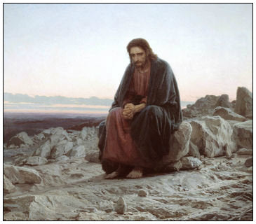 Jesus Sitting on Rock