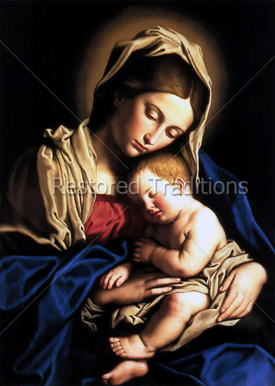 High Resolution Stock Art | Madonna With Sleeping Child - Restored ...