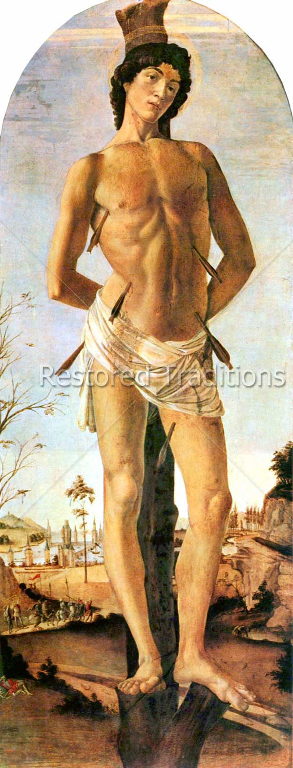 St. Sebastian – Botticelli | High Resolution Stock Art - Restored ...