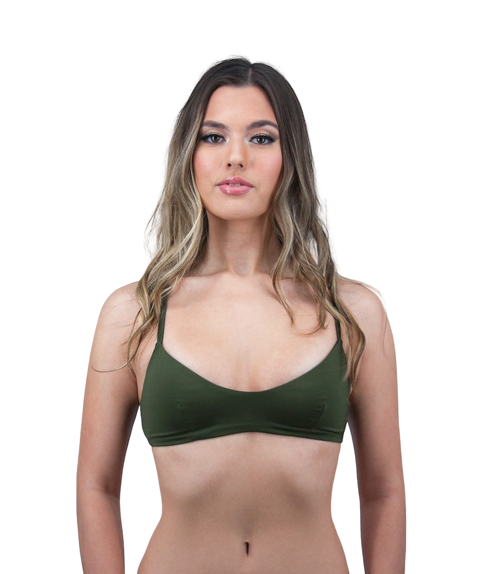 forest green bikini top