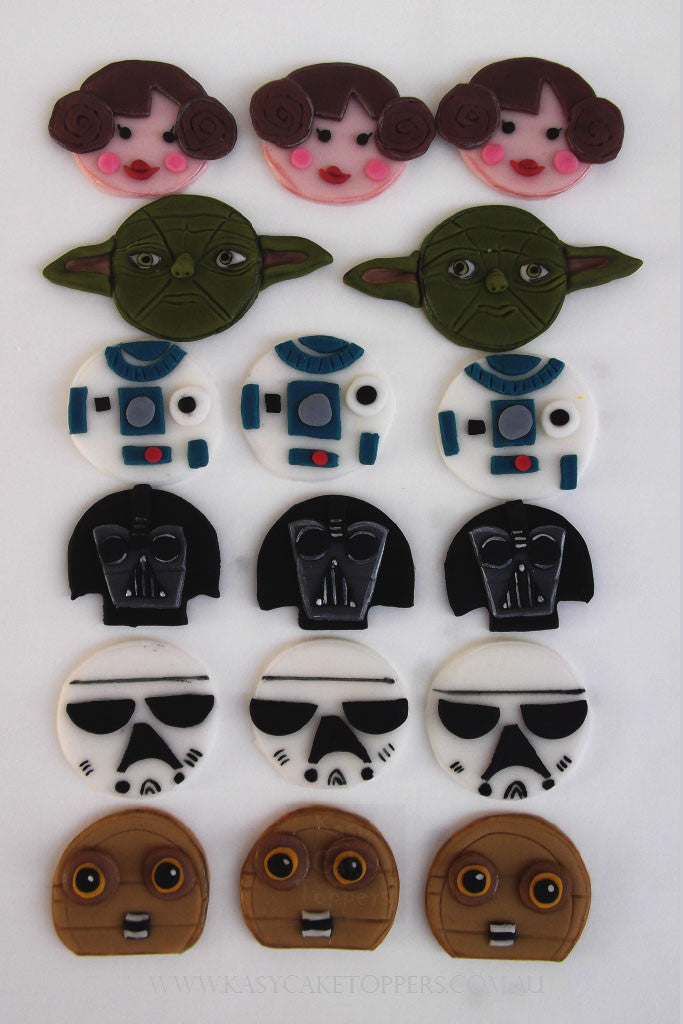 Star Wars edible Cupcake Toppers - Kasy Cake Toppers