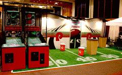 Trade show booth football theme