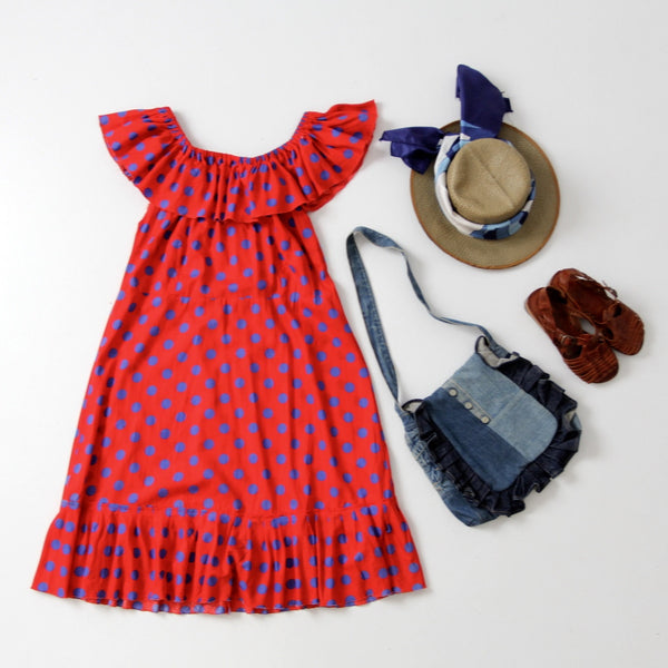 Fourth of July vintage outfit red white and blue 