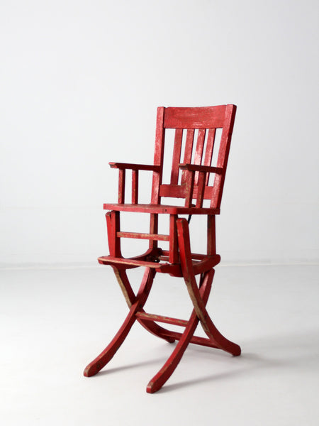 vintage wooden convertible high chair