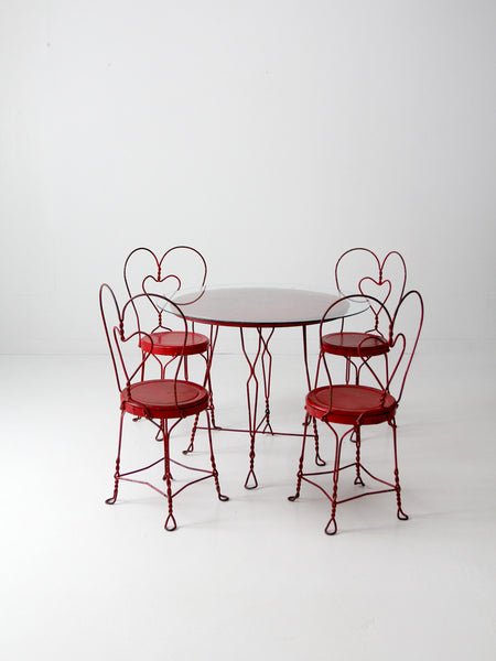 vintage ice cream parlor table and chair set – 86 Vintage