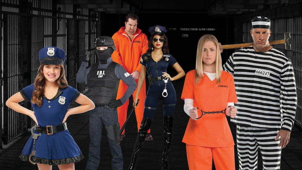 Police and Inmates Halloween Costume themes for families