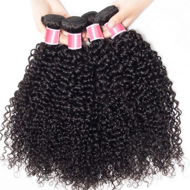 Malaysian Curly Hair 4 Bundles With 4x4 Lace Closure Human Hair Closur