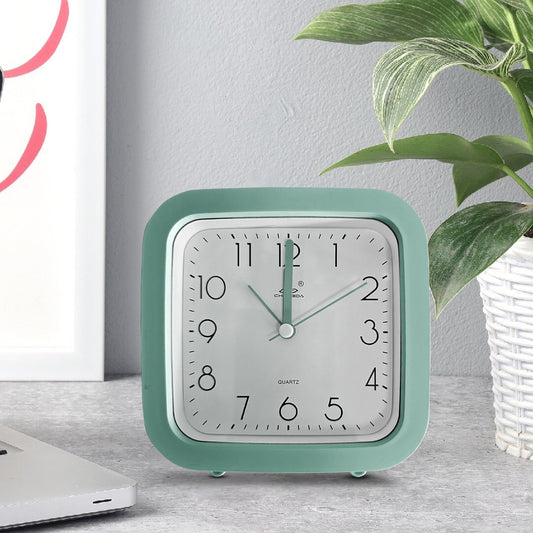 green Small Alarm Clock for Students & Children -Ticking Sound