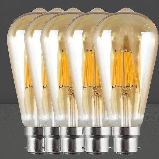 Vintage Style LED  B22 ST64 8W Unique Designer Style Amber Light Bulb ~ 5173