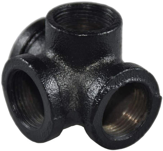 4 Way ¾ inch BSP Malleable Iron Black Painted Pipe Light Fittings & Accessories-DIY~4512