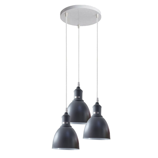 Retro Industrial Ceiling Lighting 3-way cluster Ceiling Pendant Light with E27 Base, Modern Ceiling Lighting Shade for Bedroom kitchen island Hallway Office Coffee Shop.