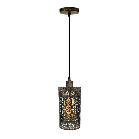 Industrial Pendant Lighting, Adjustable E27 Metal Cage Hanging Light Fixtures for Kitchen Island Dining Room Hallway Entryway Bar. 