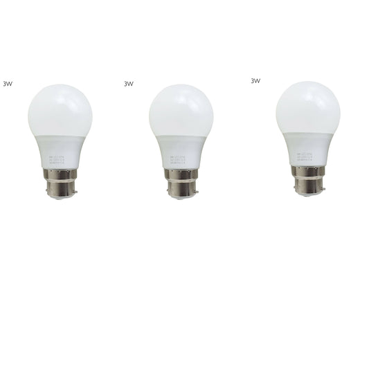 3 X Energy Saving LED Light Cool White Bulbs B22 Bayonet Screw Lamp 3W-25W GLS~1443 - LEDSone UK Ltd