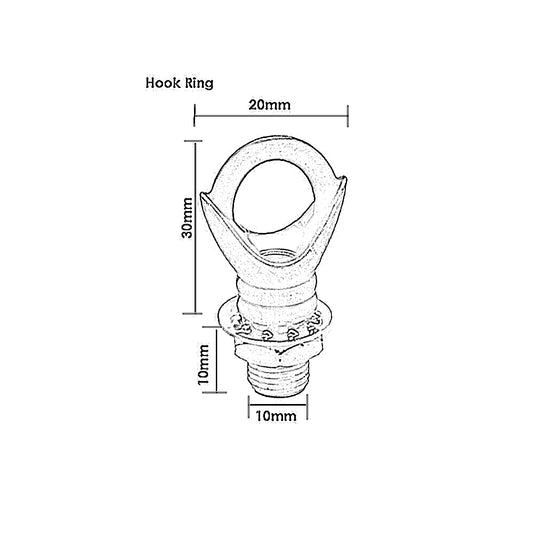 Chrome Hook Ring Vintage Iron Ceiling Hook For Pendants Fixtures Chandelier Hanging Light Holder~2914 - LEDSone UK Ltd