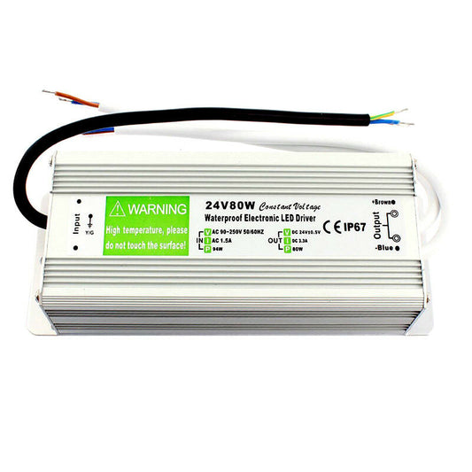 DC24V IP67 80W Waterproof LED Driver Power Supply Transformer~1554 - LEDSone UK Ltd