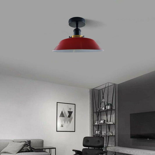 Modern Industrial Ceiling Light Fitting Flush Mount Light Metal Shade~1228 - LEDSone UK Ltd