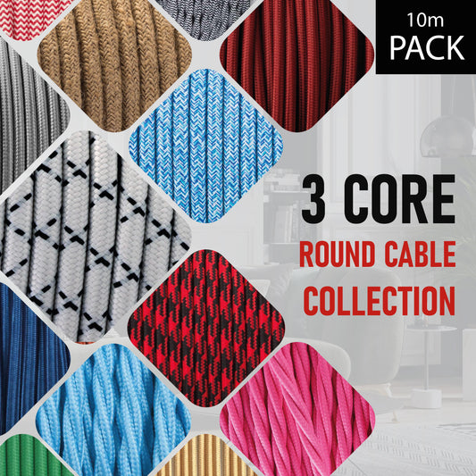 3 core round flex cable