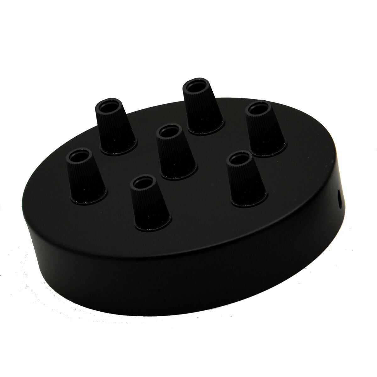 7 Outlet Black Metal Ceiling Rose 120x25mm Ledsone