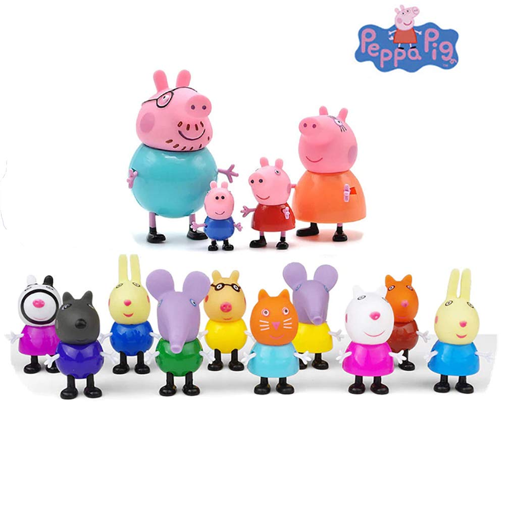 peppa pig family soft toy set