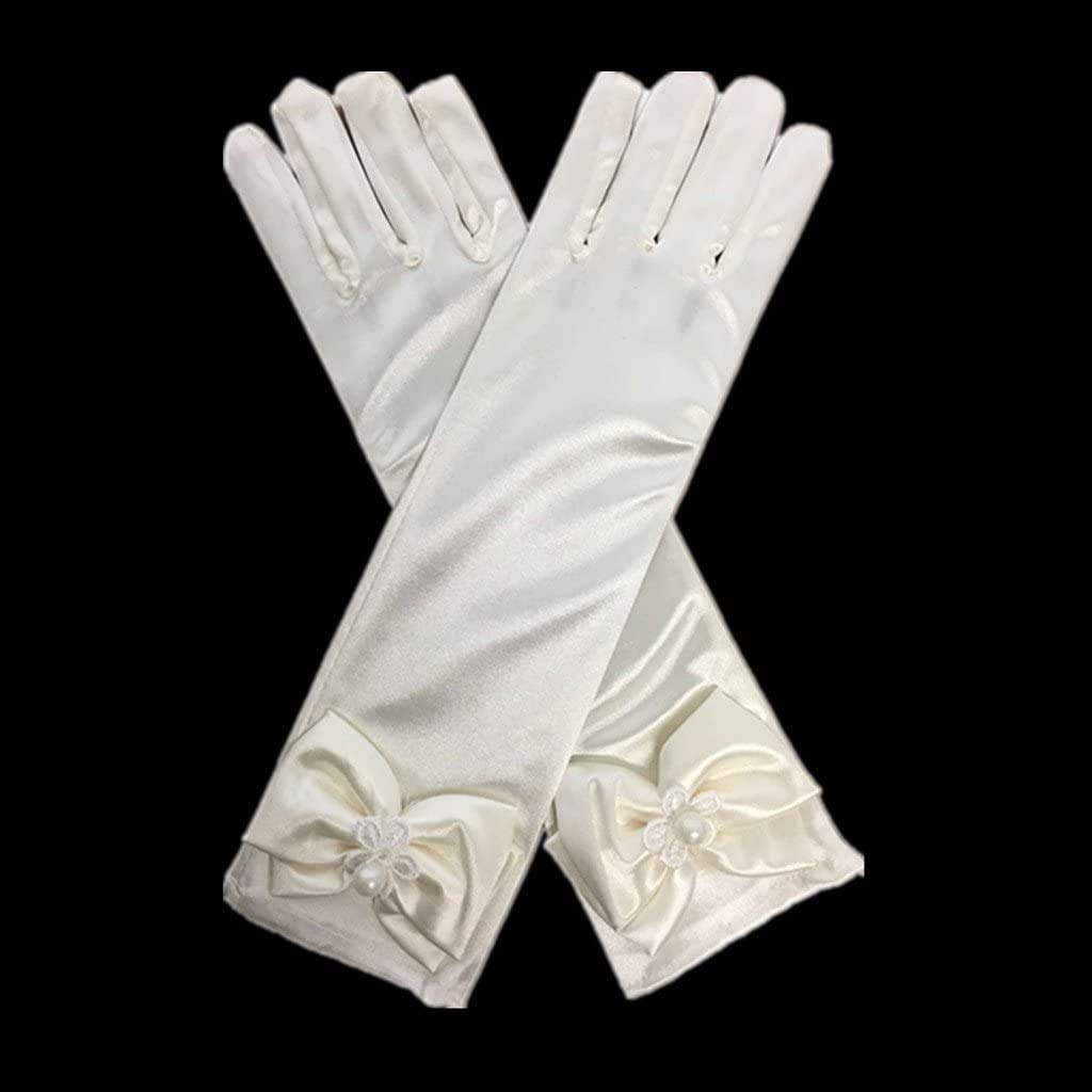 champagne satin gloves