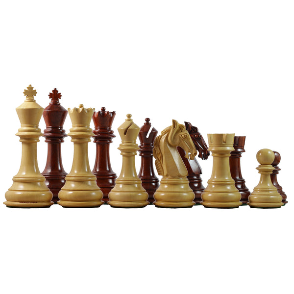 Wooden Chess Pieces Imperial 4" Wtd Premium Hinged Box 